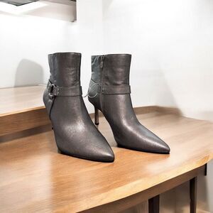 Jessica Simpson Darnina Silver Ankle Boots‎ 3" Heels Size 9.5 M